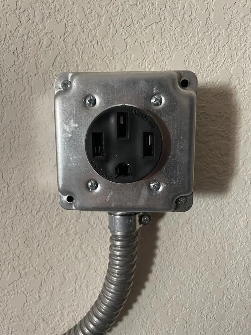 NEMA 14-50 outlet installed for Electrical Panel Upgrade in Logan